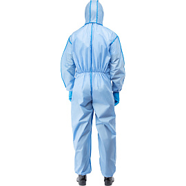 Комбинезон одноразовый с капюшоном Lakeland SafeGard 76 синий 45 г/кв.м (размер 56-58, XXL, ESB428)