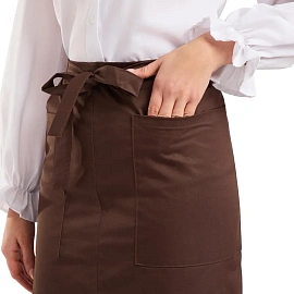 Фартук официанта коричневый короткий