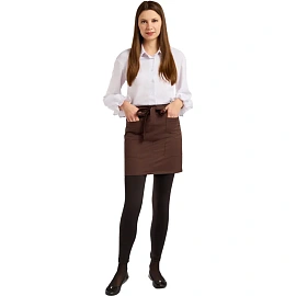 Фартук официанта коричневый короткий