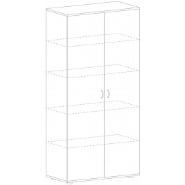 Шкаф для документов Агат АЯ-16 (ясень шимо, 800х400х1910 мм)