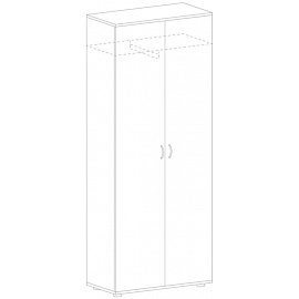 Гардероб Агат АЯ-19 (ясень шимо, 800х400х1910 мм)