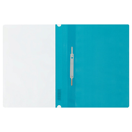 Папка-скоросшиватель пластик. СТАММ А4, 180мкм, бирюзовая с прозр. верхом