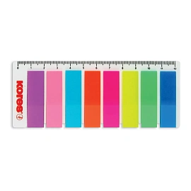 Клейкие закладки Kores пластиковые 8 цветов по 25 листов 12x45 мм