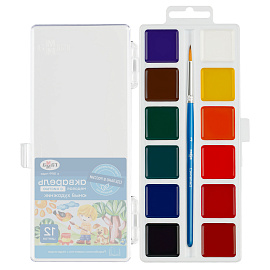 Краски акварельные медовые Гамма Юный художник 12 цветов