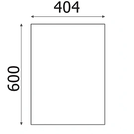 Топ к тумбе приставной Easy One (серый, 404x600 мм)