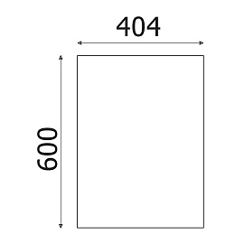Топ к тумбе приставной Easy One (серый, 404x600 мм)