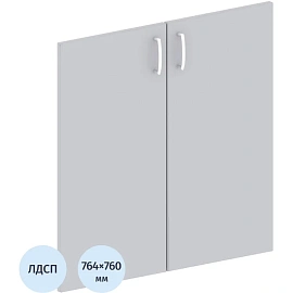 Двери низкие Комус Мебель Easy ЛДСП (серый, 768х764 мм, 2 штуки)