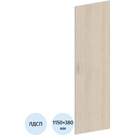 Дверь средняя Комус Мебель Easy ЛДСП (дуб светлый/серый, 380х1150 мм)