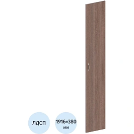 Дверь высокая Easy ЛДСП (дуб темный/серый, 380х1916 мм)