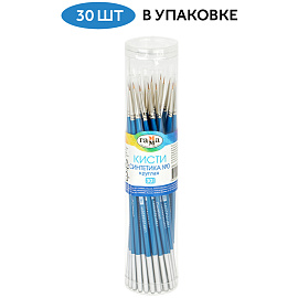 Кисть синтетика Гамма, круглая №0 фото Кисть синтетика Гамма, круглая №0