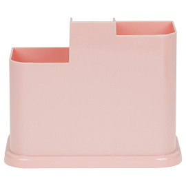 Настольная подставка СТАММ "Авангард", пластиковая, розовая фото Настольная подставка СТАММ "Авангард", пластиковая, розовая