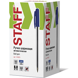 Ручка шариковая автоматическая STAFF "Basic" BPR-243, СИНЯЯ, корпус прозрачный, узел 0,8 мм, линия письма 0,4 мм, 141673 фото Ручка шариковая автоматическая STAFF "Basic" BPR-243, СИНЯЯ, корпус прозрачный, узел 0,8 мм, линия письма 0,4 мм, 141673