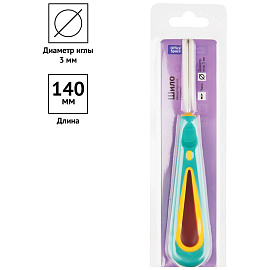 Шило канцелярское OfficeSpace, с ушком, диаметр 3мм, европодвес