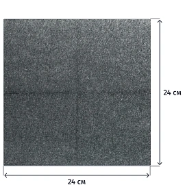 Салфетки бумажные 1-слойные 24x24 см чёрные (400 листов в пачке)