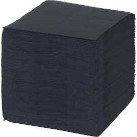 Салфетки бумажные 1-слойные 24x24 см чёрные (400 листов в пачке)