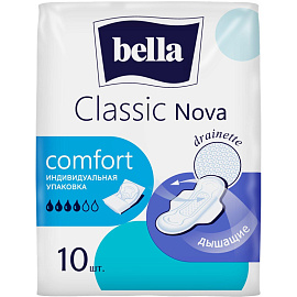 Прокладки женские гигиенические Bella Classic Nova Сomfort (10 штук в упаковке)