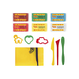 Пластилин на растительной основе Jovi 6 цветов 300 г с формочками фото Пластилин на растительной основе Jovi 6 цветов 300 г с формочками