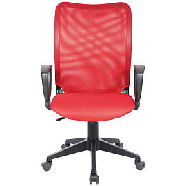 Кресло офисное Бюрократ CH 599 красное (сетка/ткань, пластик)