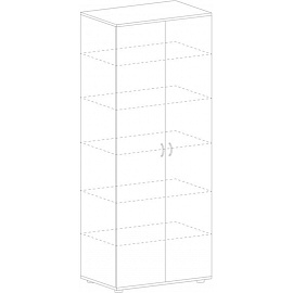 Шкаф для документов Рондо Ш-12 (дуб альпийский, 804х450х2149 мм)