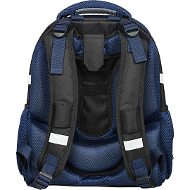 Ранец Комус Класс (№1 School) Sparkle Blue анатомический синий пайетки двусторонние с двумя отделениями