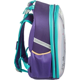 Ранец Комус Класс (№1 School) Meow анатомический фиолетовый экокожа с двумя отделениями