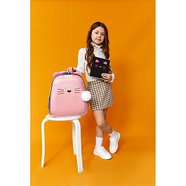 Ранец Комус Класс (№1 School) Kitty анатомический розовый экокожа с двумя отделениями
