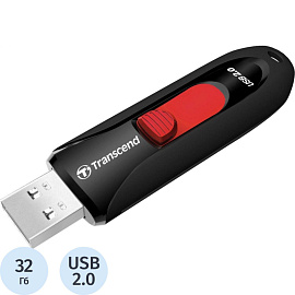 Флешка USB 2.0 32 ГБ Transcend Jetflash 590 (TS32GJF590K)