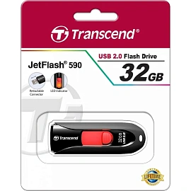 Флешка USB 2.0 32 ГБ Transcend JetFlash 590 (TS32GJF590K)