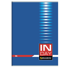 Тетрадь А4, 96 л., BRAUBERG скоба, клетка, обложка картон, "INDAY", 400520 фото Тетрадь А4, 96 л., BRAUBERG скоба, клетка, обложка картон, "INDAY", 400520