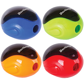 Точилка пластиковая Berlingo "Round" 1 отверстие, контейнер, ассорти, дисплей фото Точилка пластиковая Berlingo "Round" 1 отверстие, контейнер, ассорти, дисплей