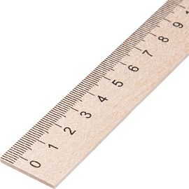 Линейка №1 School 15 см деревянная коричневая (3 штуки в упаковке)