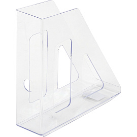 Лоток вертикальный для бумаг Attache 70 мм пластиковый прозрачный