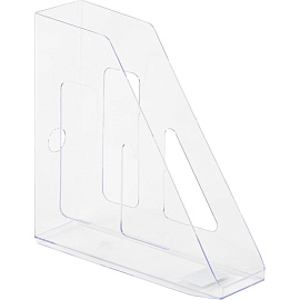 Лоток вертикальный для бумаг Attache 70 мм пластиковый прозрачный