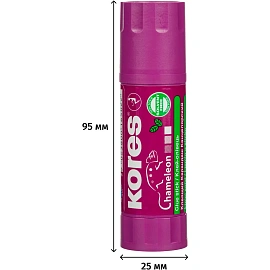 Клей-карандаш Kores Chameleon 15 г цветной (исчезающий цвет)