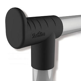 Вешалка для плечиков SHT-WR4340, 1615х860х440 мм, пластик/металл, черная/хром