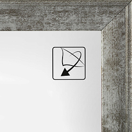 Рамка Комус (Attache) А4 21x30 см пластиковый багет 25 мм серебристая