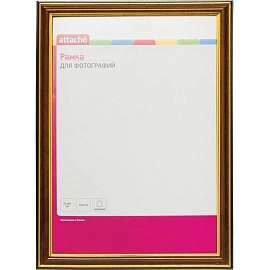 Рамка Комус (Attache) А4 21x30 см пластиковый багет 20 мм орех