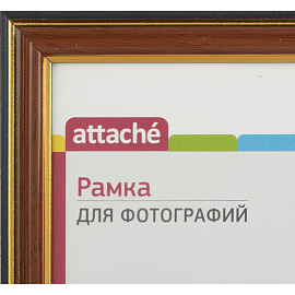 Рамка Комус (Attache) А4 21x30 см пластиковый багет 20 мм орех
