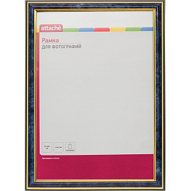 Рамка Комус (Attache) А4 21x30 см пластиковый багет 20 мм синяя