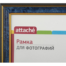 Рамка Комус (Attache) А4 21x30 см пластиковый багет 20 мм синяя