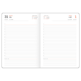 Ежедневник датированный 2026г., А4, 176л., твердый переплет, кожзам, BG "Орел", синий