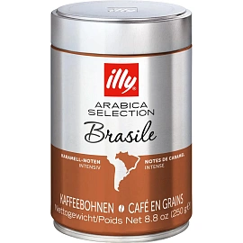 Кофе в зёрнах Illy Бразилия арабика 100% 250 г (железная банка)