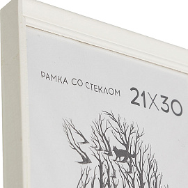 Рамка Зебра А4 21x30 см деревянный багет 15 мм белая