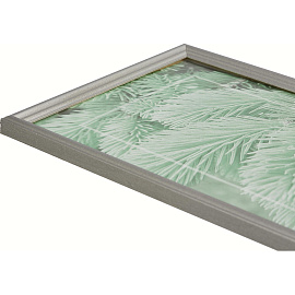 Рамка А4 21x30 см деревянный багет 17 мм серебристая