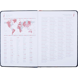 Ежедневник недатированный Attache Sidney Nebraska искусственная кожа А5 136 листов синий (золотистый обрез)