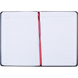 Ежедневник недатированный Attache Sidney Nebraska искусственная кожа А5 136 листов синий (золотистый обрез)