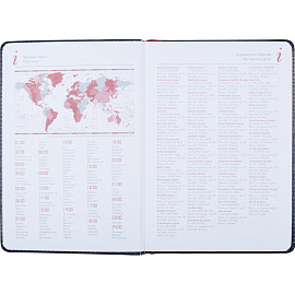 Ежедневник недатированный Attache Sidney Nebraska искусственная кожа А5 136 листов синий (золотистый обрез)