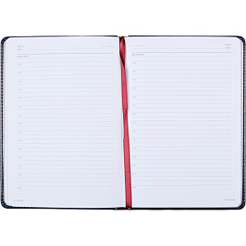 Ежедневник недатированный Attache Sidney Nebraska искусственная кожа А5 136 листов синий (золотистый обрез)