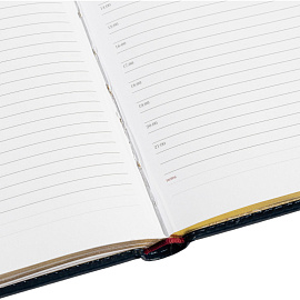 Ежедневник недатированный Attache Sidney Nebraska искусственная кожа А5 136 листов синий (золотистый обрез)