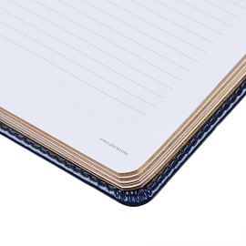 Ежедневник недатированный Attache Sidney Nebraska искусственная кожа А5 136 листов синий (золотистый обрез)